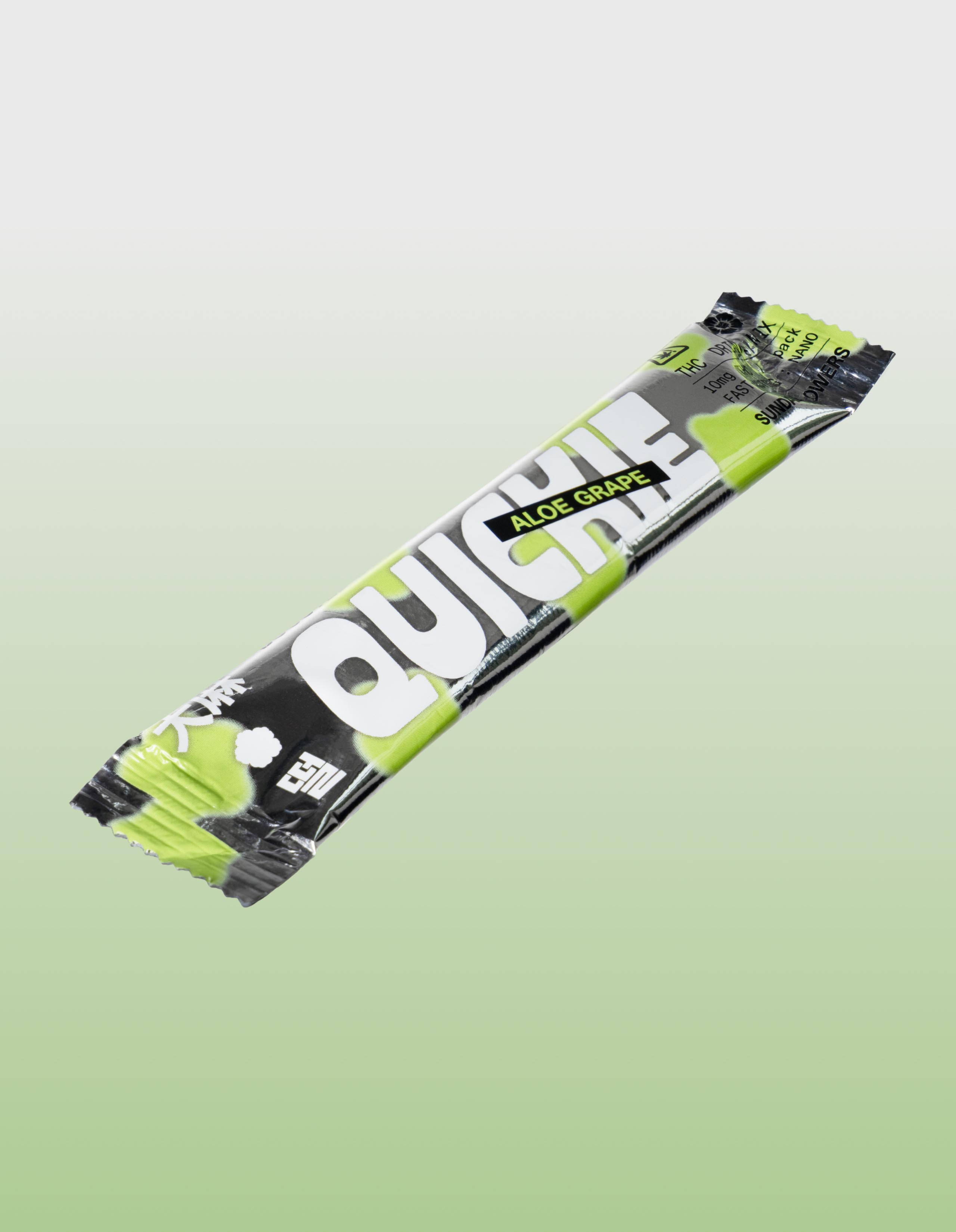 Image of aloe grape quickie stick packaging.